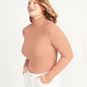 Old Navy Women’s Rib-Knit Long-Sleeve Turtleneck Top in Hickory XXL